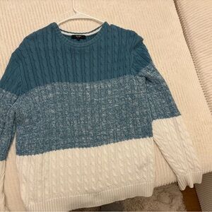 Abrand Teal Cable Knit Sweater